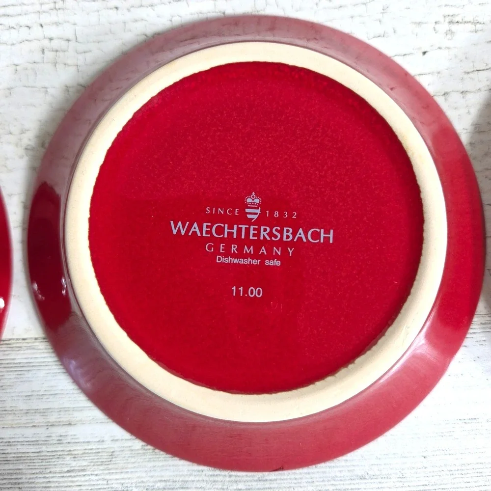 Vintage Waechtersbach Germany Cherry Red Dipping Bowls 4.5